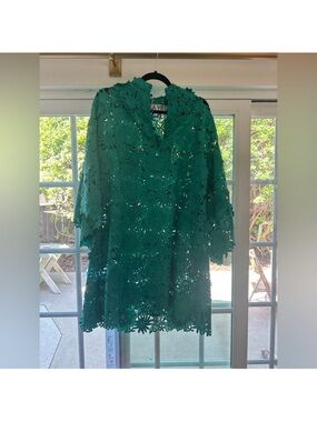 La Vie Style House Green Mini Caftan